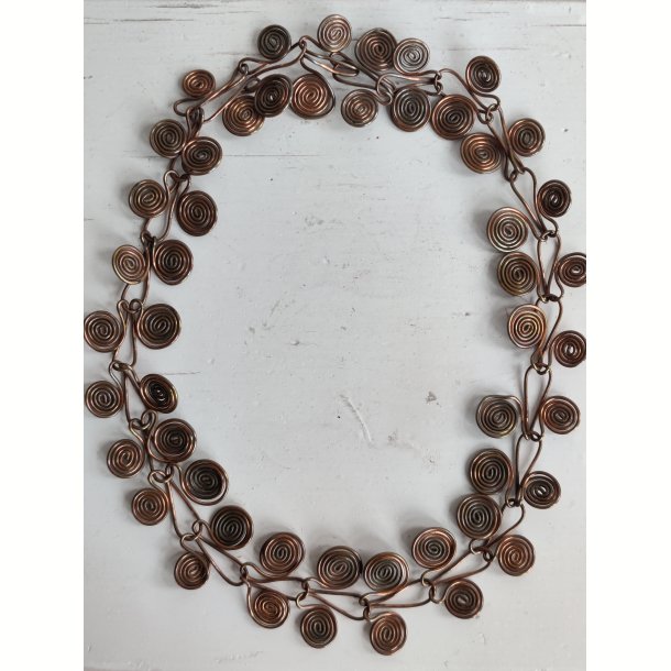 Vintage spiralhalsk�de, kobbertr�d