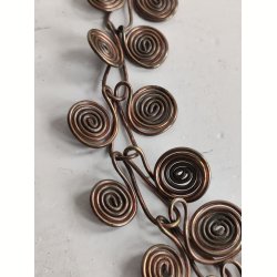 Vintage spiralhalsk�de, kobbertr�d