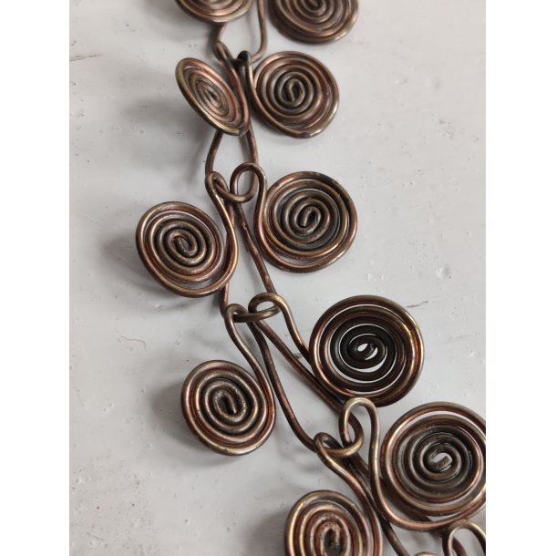 .Vintage spiralhalsk�de, kobbertr�d