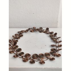 Vintage spiralhalsk�de, kobbertr�d