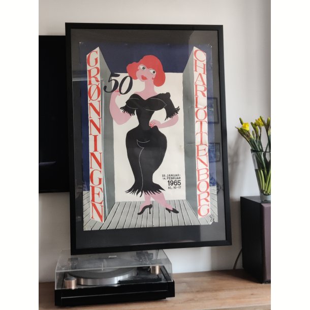Org. plakat Gr�nningen /Charlottenborg 50 �r, Svend Johansen 1965