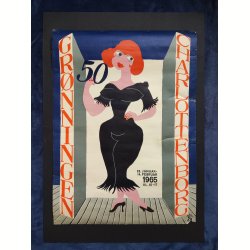 Org. plakat Gr�nningen /Charlottenborg 50 �r, Svend Johansen 1965