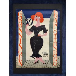 Org. plakat Gr�nningen /Charlottenborg 50 �r, Svend Johansen 1965