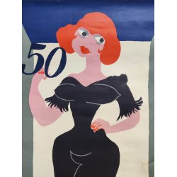 Org. plakat Gr�nningen /Charlottenborg 50 �r, Svend Johansen 1965