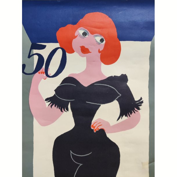 Org. plakat Gr�nningen /Charlottenborg 50 �r, Svend Johansen 1965