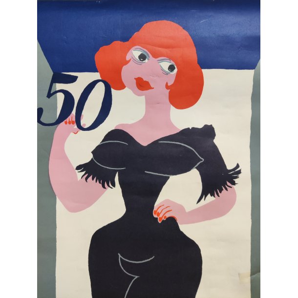 Org. plakat Gr�nningen /Charlottenborg 50 �r, Svend Johansen 1965