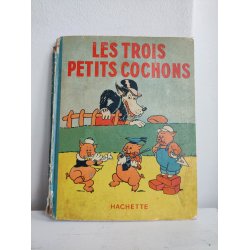 Les trois petits cochons, fransk vintage Disney bog
