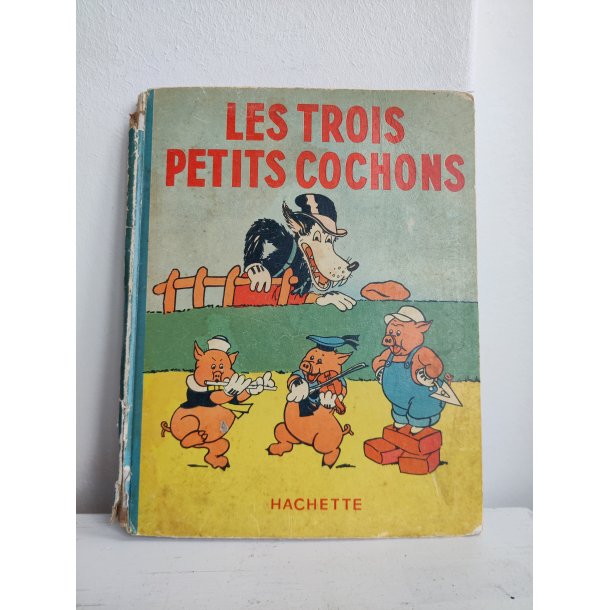 Les trois petits cochons, fransk vintage Disney bog
