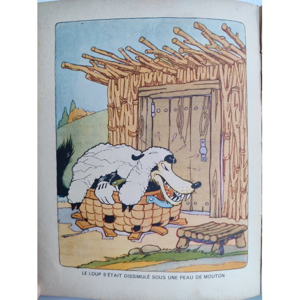 Les trois petits cochons, fransk vintage Disney bog