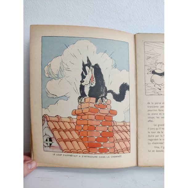Les trois petits cochons, fransk vintage Disney bog