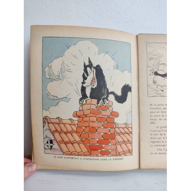 Les trois petits cochons, fransk vintage Disney bog