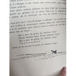 Les trois petits cochons, fransk vintage Disney bog