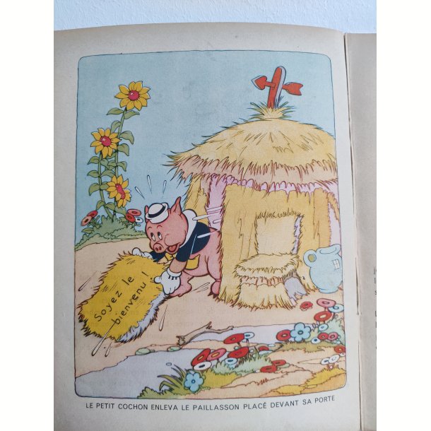 Les trois petits cochons, fransk vintage Disney bog