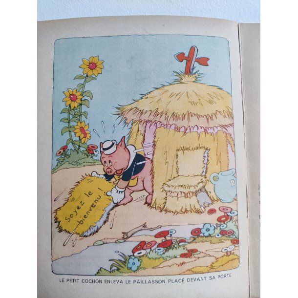 Les trois petits cochons, fransk vintage Disney bog