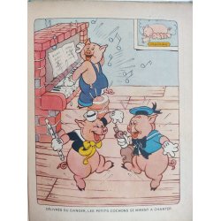 Les trois petits cochons, fransk vintage Disney bog
