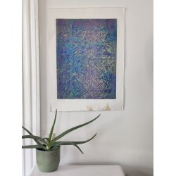 Uden titel, viskositetstryk el. kunsttryk af Stine Bitsch-Larsen