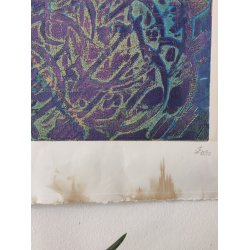 Uden titel, viskositetstryk el. kunsttryk af Stine Bitsch-Larsen