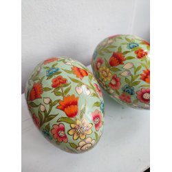 2 smukke p�ske�g i lakeret papmache