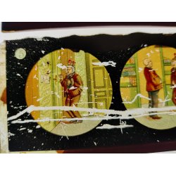 Antikke Laterna Magica billeder i �ske, ca. �r 1900