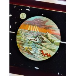 Antikke Laterna Magica billeder i �ske, ca. �r 1900