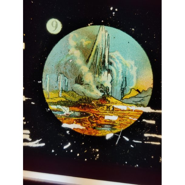 Antikke Laterna Magica billeder i �ske, ca. �r 1900