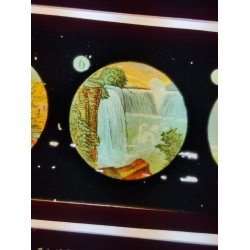 Antikke Laterna Magica billeder i �ske, ca. �r 1900