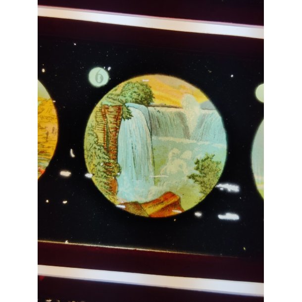 Antikke Laterna Magica billeder i �ske, ca. �r 1900