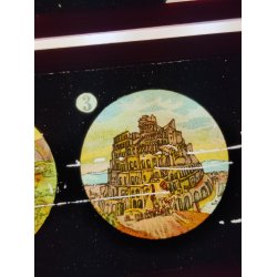 Antikke Laterna Magica billeder i �ske, ca. �r 1900