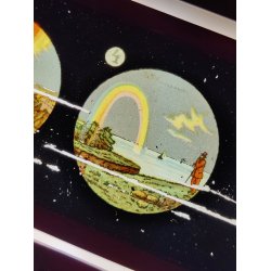 Antikke Laterna Magica billeder i �ske, ca. �r 1900