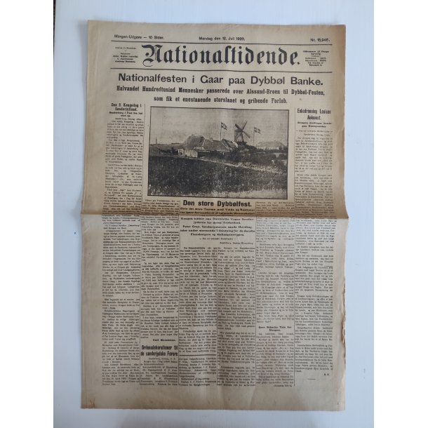 Gamle aviser fra Genforeningen 1920, Nationaltidende 