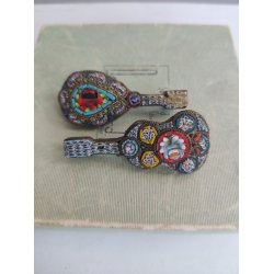 Italienske vintage glasmosaik brocher, 1950-1960