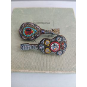 Italienske vintage glasmosaik brocher, 1950-1960