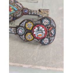 Italienske vintage glasmosaik brocher, 1950-1960