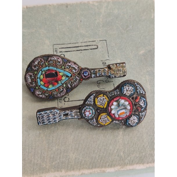 Italienske vintage glasmosaik brocher, 1950-1960