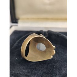 Messingring med m�nesten str 54