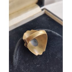 Messingring med m�nesten str 54