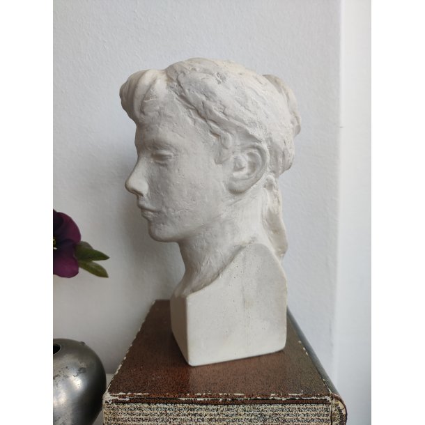 Kvindebuste af gips, Robert Lund Jensen (1915-2003)