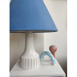 L�vemose hvid rillet lampefod