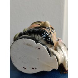 Pirat med papeg�je, vintage fajancekop 