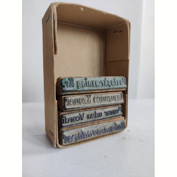 Vintage sm� stempler, fx Varer uden V�rdi og Rekommanderet