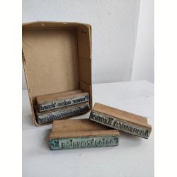 Vintage sm� stempler, fx Varer uden V�rdi og Rekommanderet
