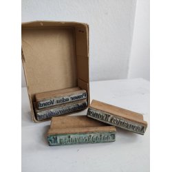 Vintage sm� stempler, fx Varer uden V�rdi og Rekommanderet