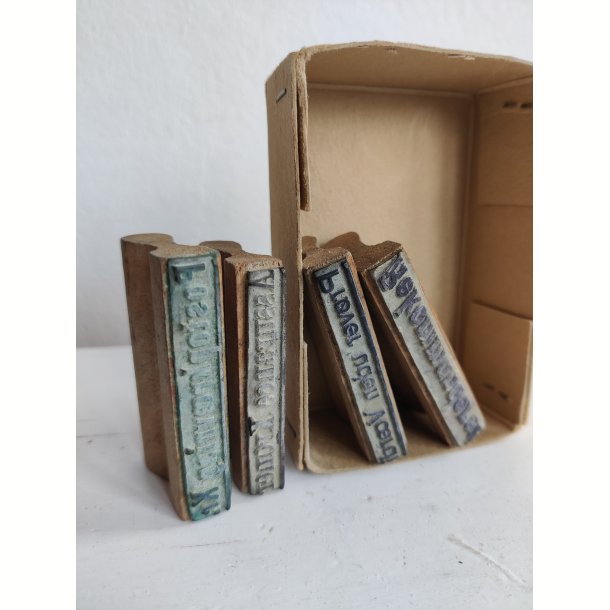 Vintage sm� stempler, fx Varer uden V�rdi og Rekommanderet