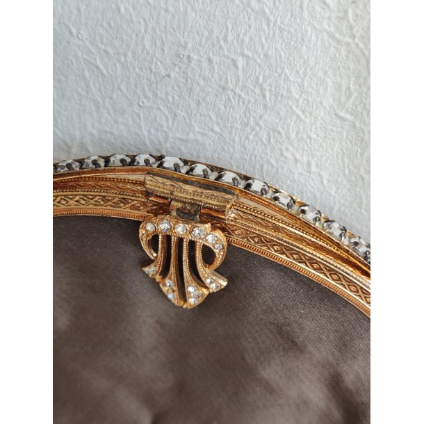 Vintage satintaske med similisten, 1950-1960'erne