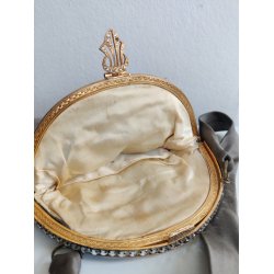 Vintage satintaske med similisten, 1950-1960'erne