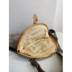 Vintage satintaske med similisten, 1950-1960'erne