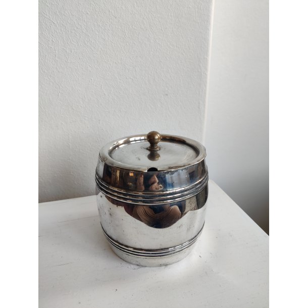 Vintage sukkersk�l i plets�lv, formet som en t�nde