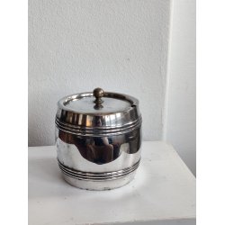 Vintage sukkersk�l i plets�lv, formet som en t�nde