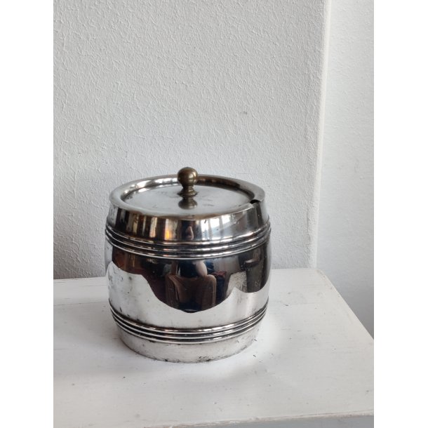 Vintage sukkersk�l i plets�lv, formet som en t�nde