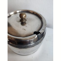 Vintage sukkersk�l i plets�lv, formet som en t�nde